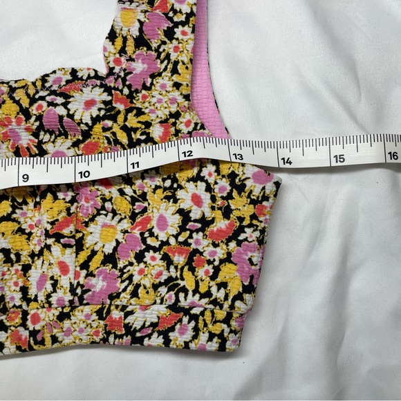 Marysia Pink and Black Floral Reversible Bikini Scalloped - Picture 11 of 15